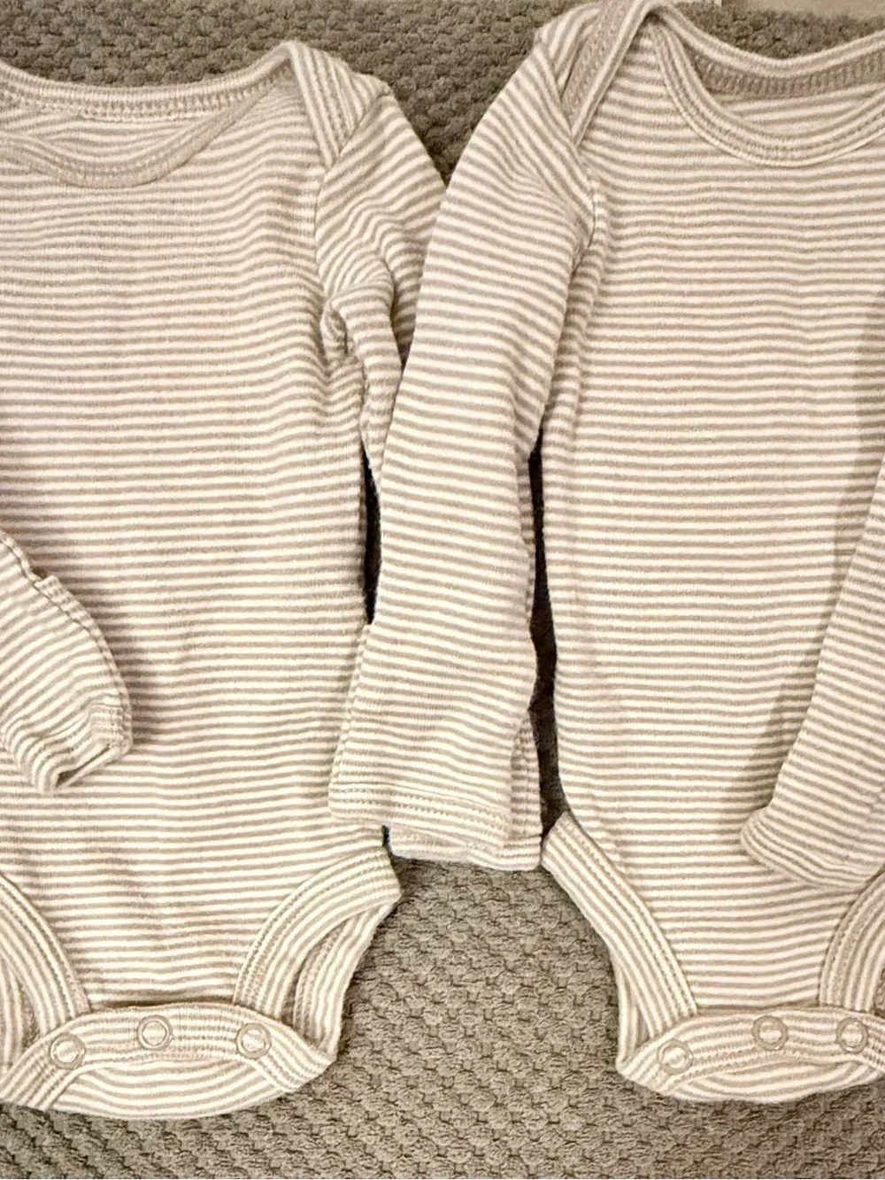 Carters preemie 2 Striped Long-Sleeve onesies. Perfect for twins